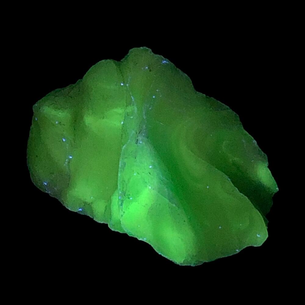 Jadeite Lime Green Art‎ Glass Cullet Glowing Swirled Manganese Glass #4GL97